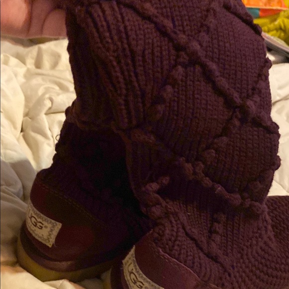 UGG Purple Knit Ankle Boots - Picture 4 of 4